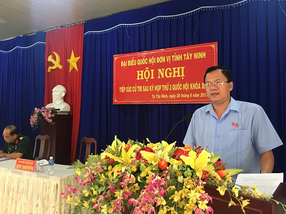 Đại biểu Quốc hội đơn vị tỉnh Tây Ninh tiếp xúc cử tri thành phố Tây Ninh
